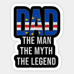 Cape Verdean Dad The Man The Myth The Legend - Gift for Cape Verdean Dad With Roots From Cape Verdean Sticker